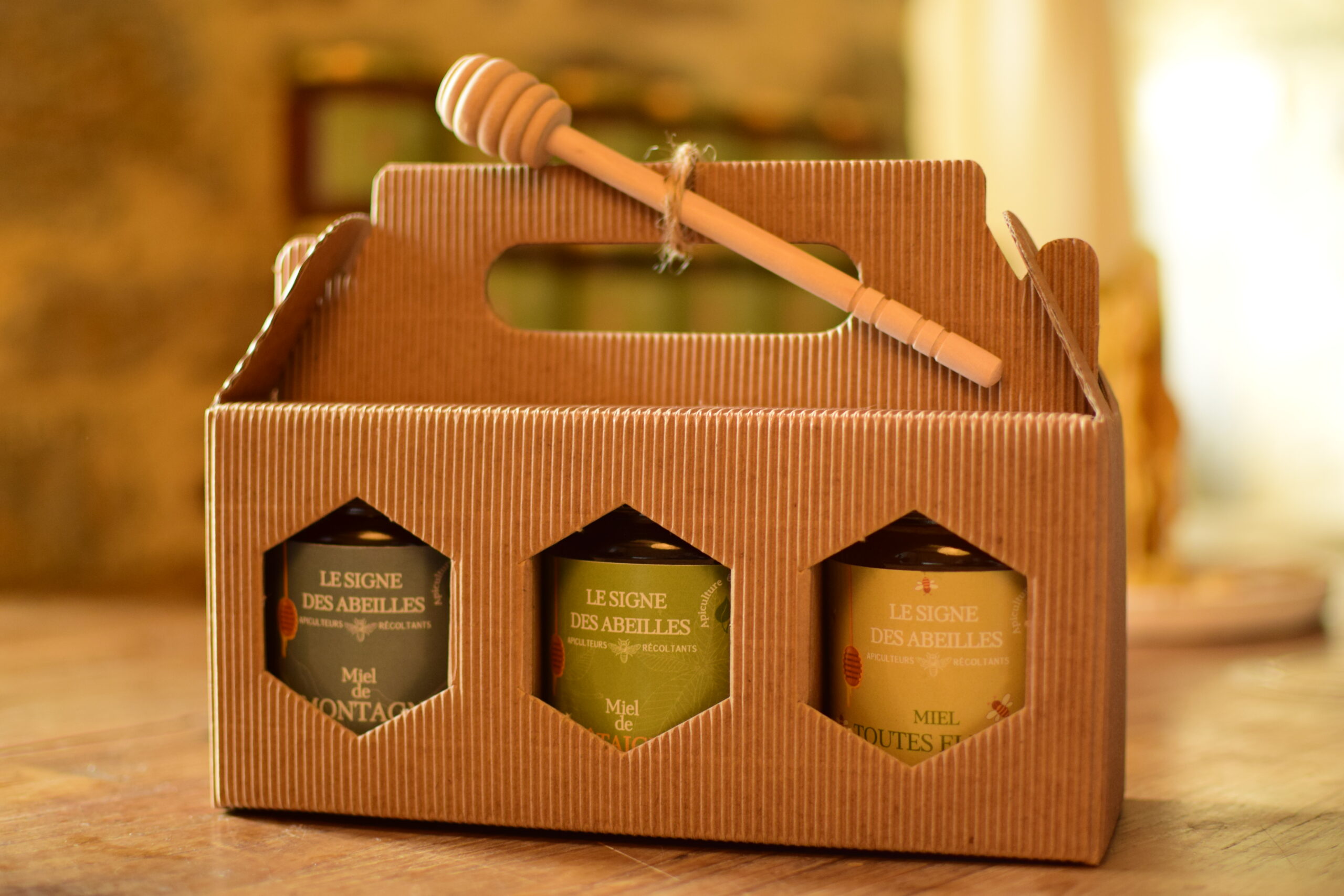 Coffret 3 miels 250 grammes